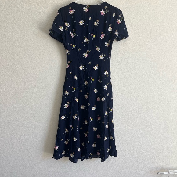GAP floral button down midi dress in navy blue size - 00 - Picture 8 of 8